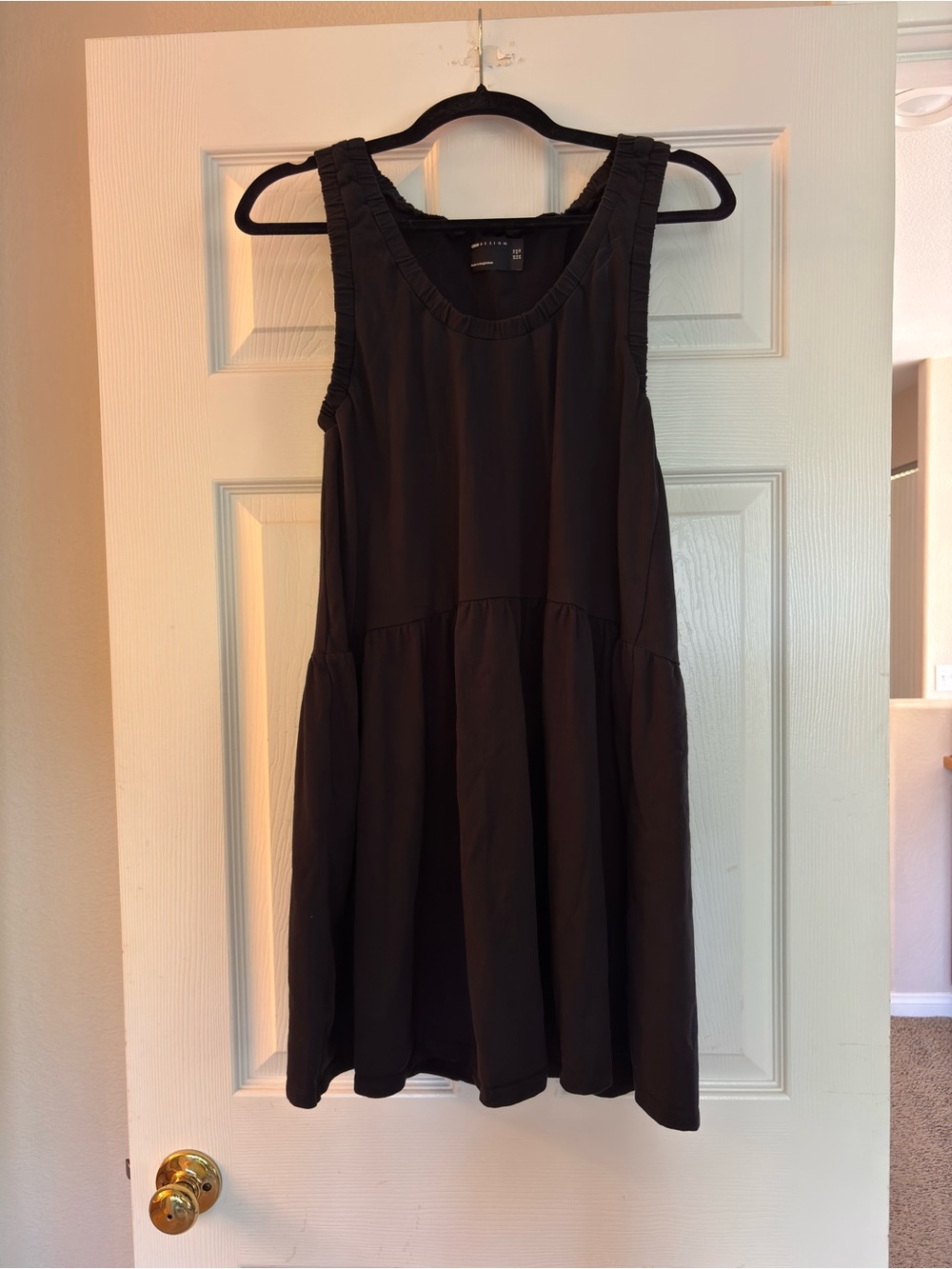 ASOS Design Black Sleeveless Ruffled Tank Dress